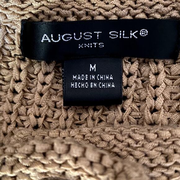 August‎ Silk Knits-Size Medium Single Button Short Sleeve-Cropped Sweater-EUC - Picture 5 of 6
